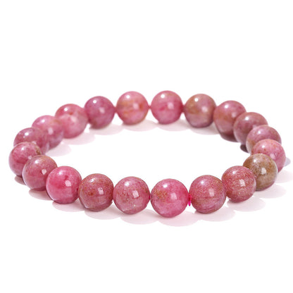 Pulsera de piedra rosa natural 