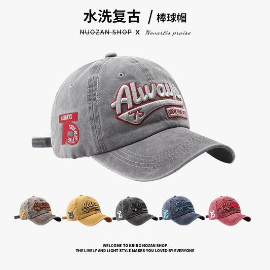 Washed Letter Baseball Cap