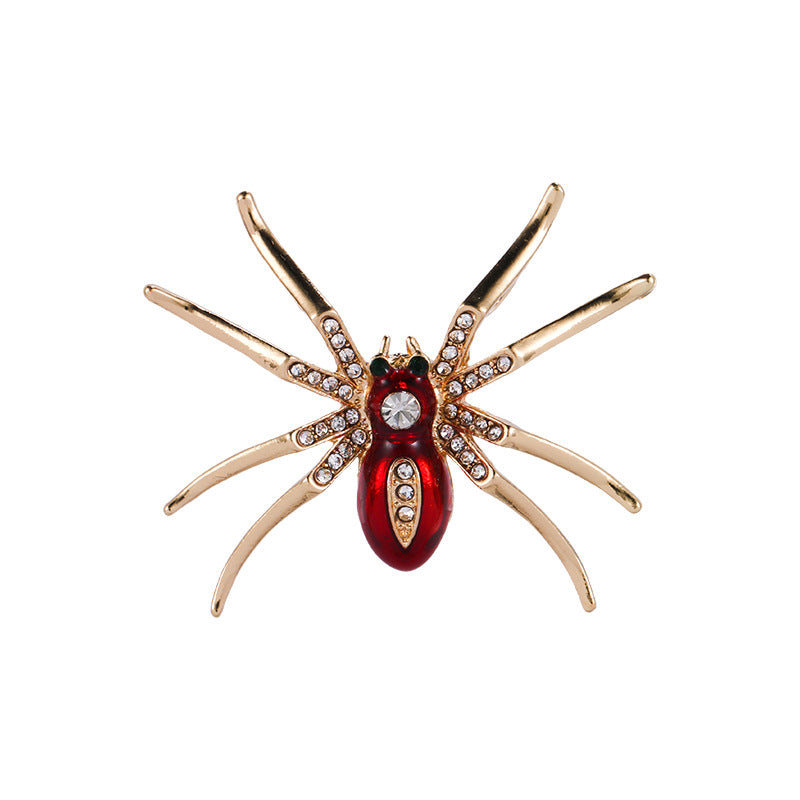 Rhinestone Spider Pin