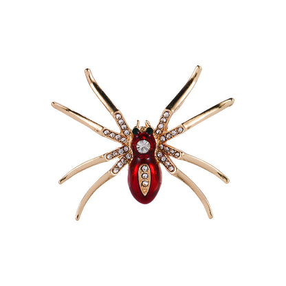 Rhinestone Spider Pin