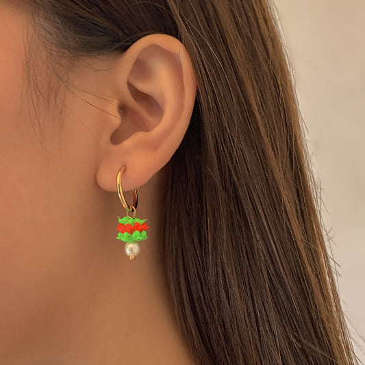 Pendientes de cerámica suave con cuentas de colores bohemios 