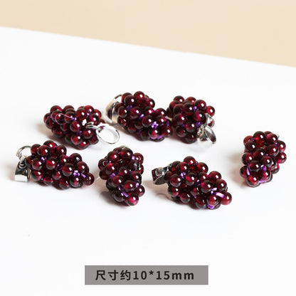 Garnet woven flower DIY jewelry accessories