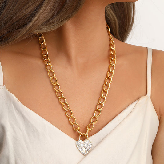 creative heart necklace gold necklace