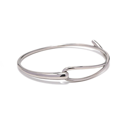 Steel-colored stainless steel bracelet