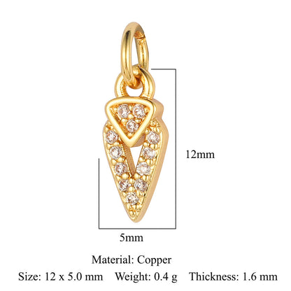 Elephant starfish tropical fish copper zircon pendant