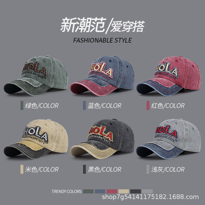 Spring Fall Washed Cotton Baseball Cap