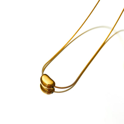 Golden Bean Acacia Bean Titanium Steel Necklace