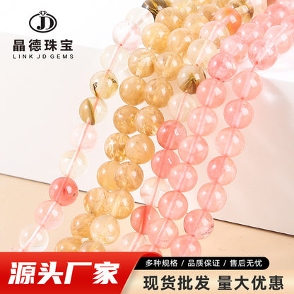 Synthetic watermelon red crystal loose beads