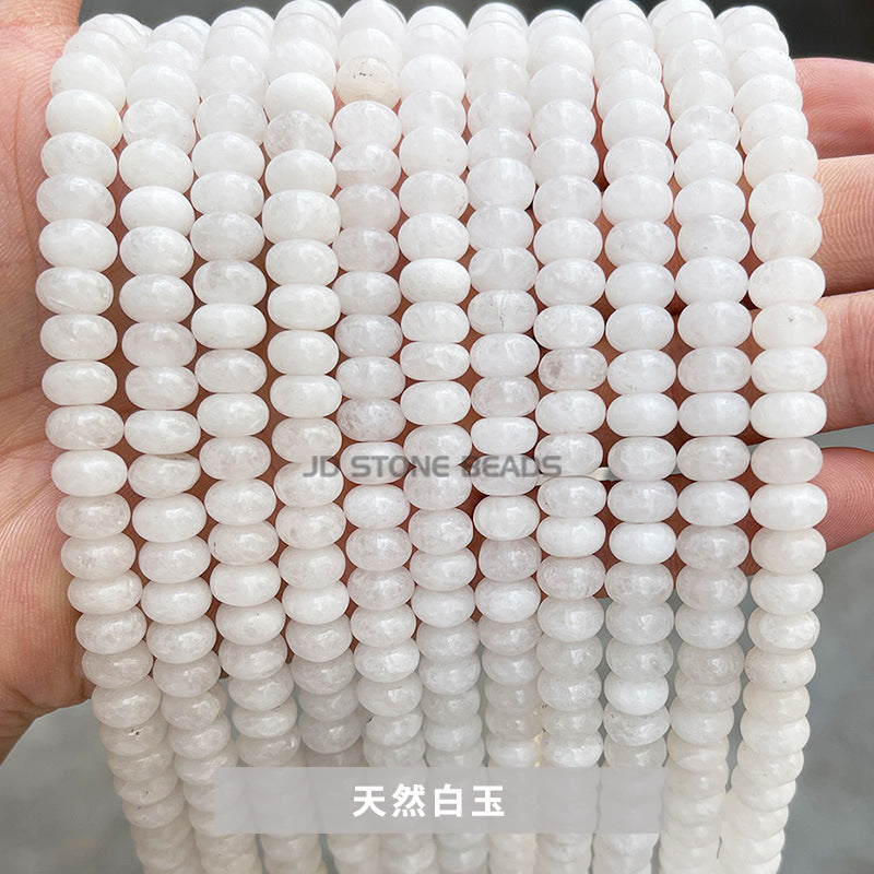 8 * 5Mm multi-colored chalcedony smooth abacus beads loose beads