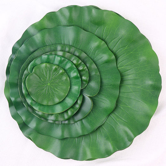 Simulation green plastic lotus leaf