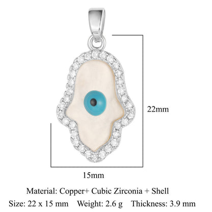 3 pcs/bag, Blessed Virgin Sun Eye Copper Zircon Pendant.