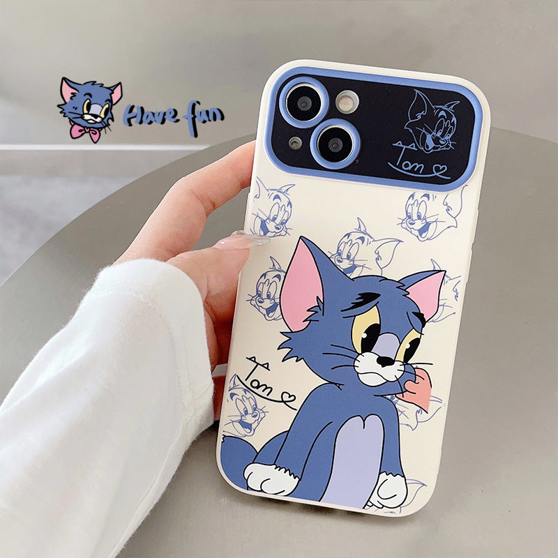 Large Window Case iPhone15 Pro 11 13 Minnie Tom Cat