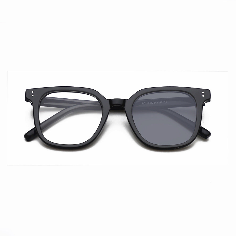 Photochromic Blue Light Blocking Black Frame Glasses