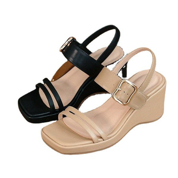 Women's shoes with a straight heel on the heel