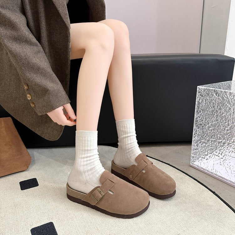 Thick-bottomed Bocken Baotou Half Slippers