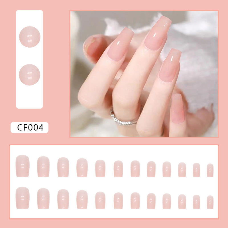 Glossy Solid Color Square Nails