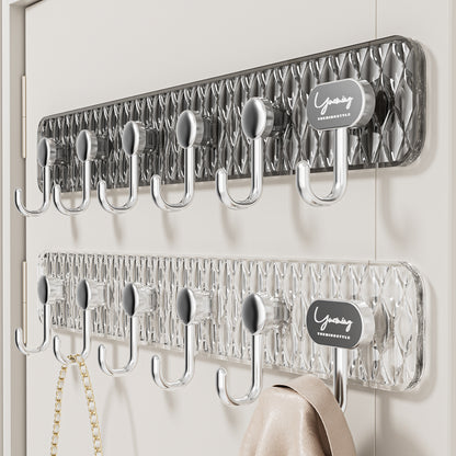 Transparent Row Adhesive Hooks No-Drill