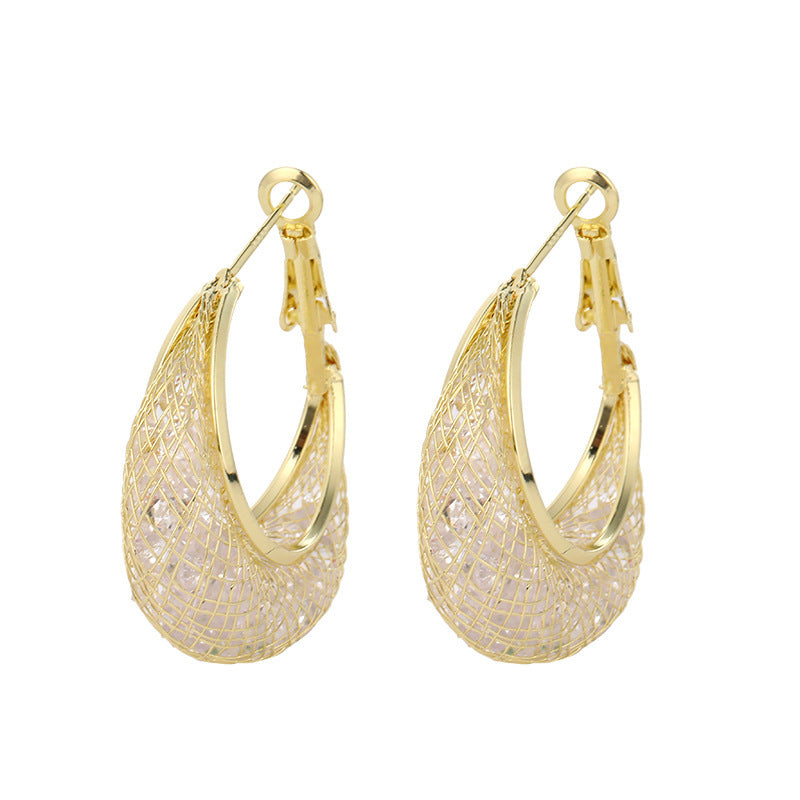 Zircon earrings for women ins