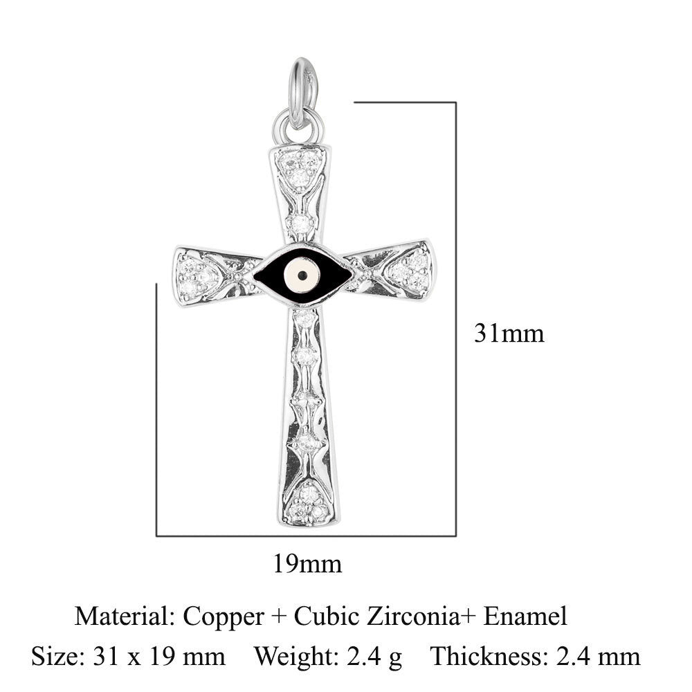 Virgin of the Cross Copper Zircon Shell Necklace Bracelet Pendant