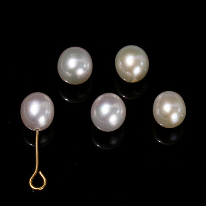 Natural freshwater pearl half hole