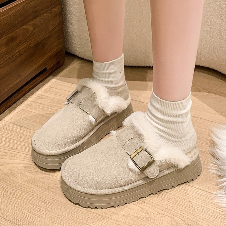 Autumn and winter half slippers