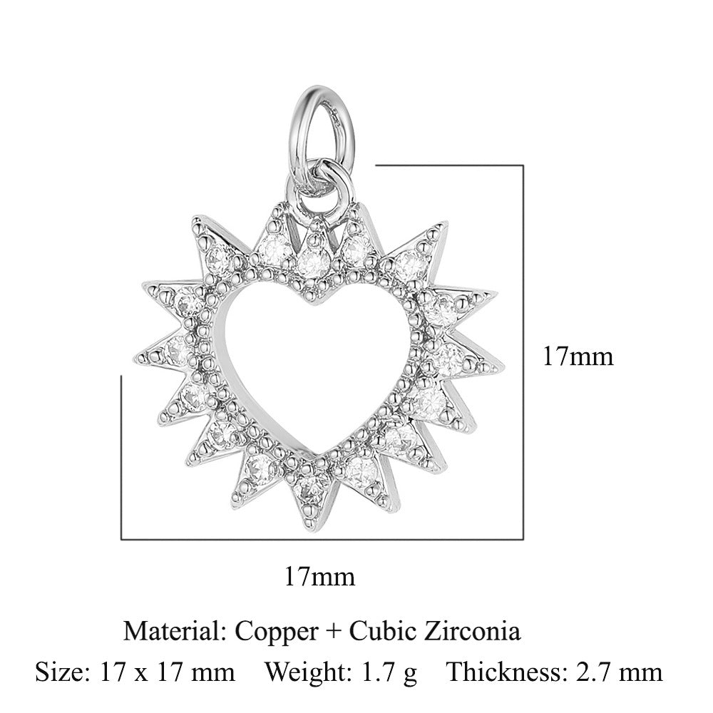 Boy Girl Butterfly Love Copper Zircon Pendant