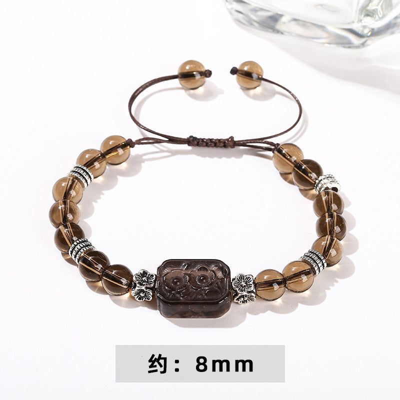 High imitation tea crystal bead bracelet for women