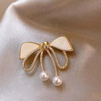 High-end bow brooch for women