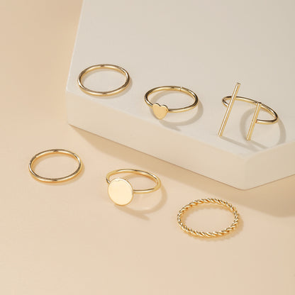 Alloy Geometric Knuckle Ring Set