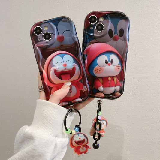 Apple 15 Pro 3D Wave Cute Doraemon iPhone 12 Full Cover