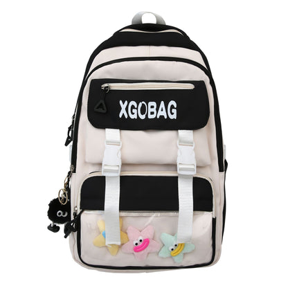 Student backpack transparent niche design backpack