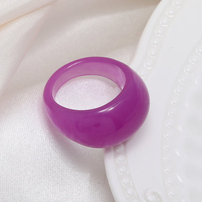 Colored resin ring