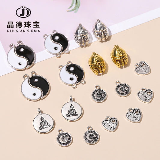 Tibetan silver alloy jewelry accessories Tai Chi pendant