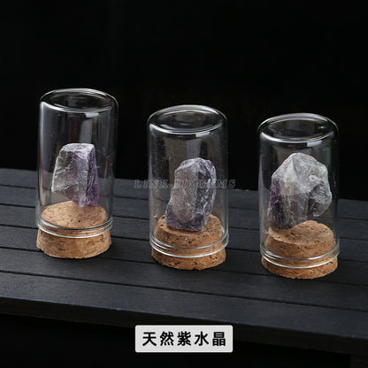 Crystal rock ore specimen wishing bottle