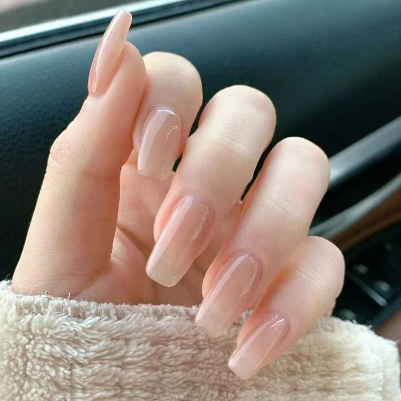 Nude Sweet Square Nails