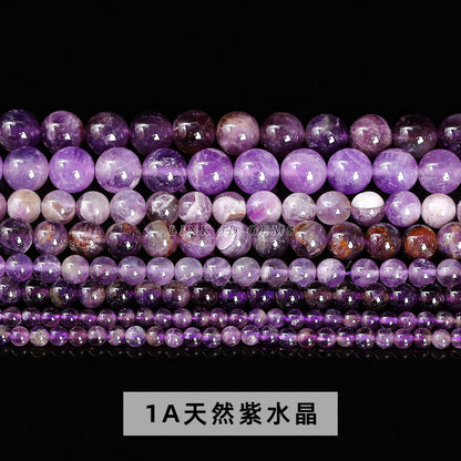 Amethyst loose beads crystal round beads hand work in progress