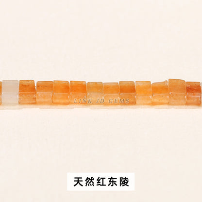 5Mm natural crystal agate rectangular loose beads