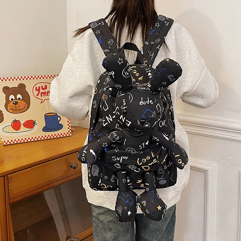 Personalized cute rabbit doll new backpack