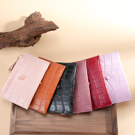 Card bag, card holder, crocodile pattern, multi-card position, ultra-thin.