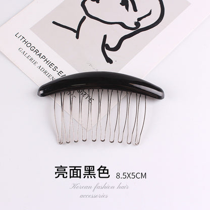 Frosted metal hair comb