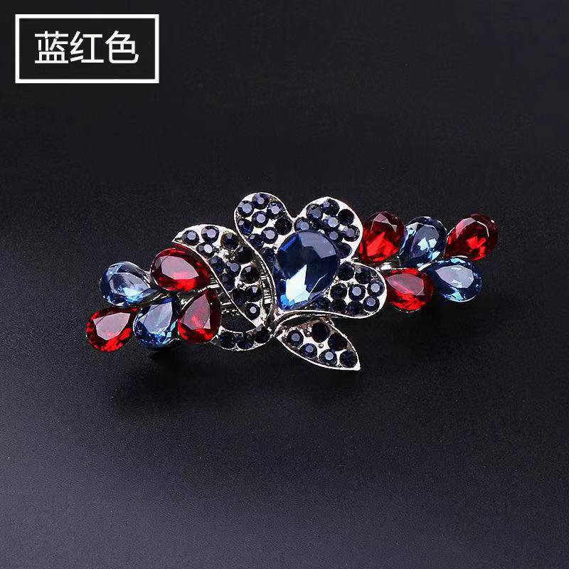 Rhinestone Tulip Spring Clip