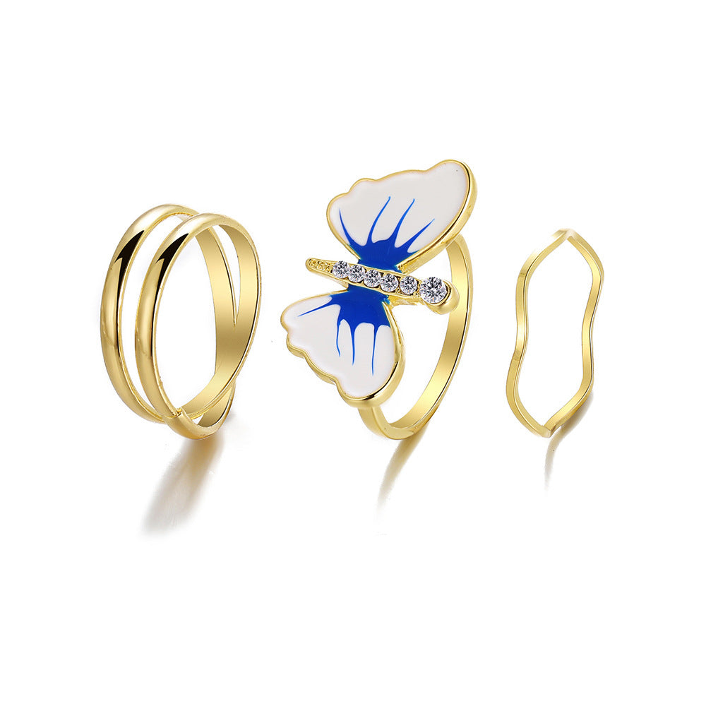 Butterfly Ring Jewelry Metal Alloy