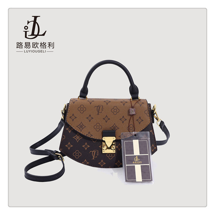 Korean version handbag premium texture shoulder oblique bag