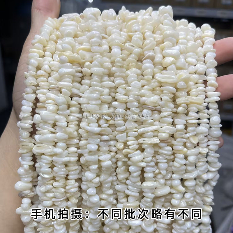 5-8Mm natural freshwater white shell gravel beads