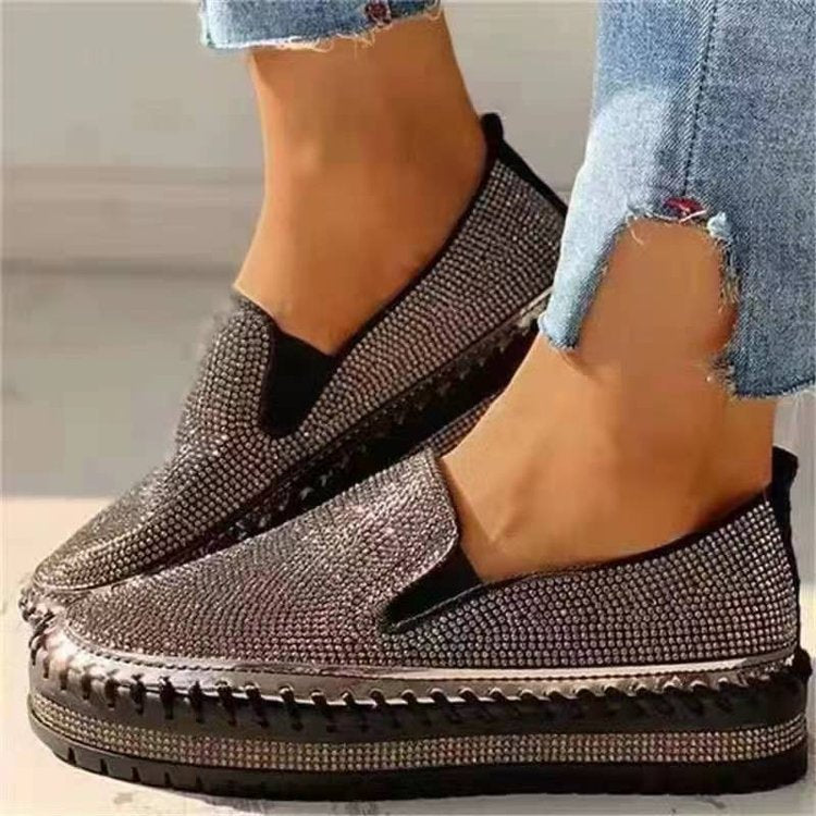 Fashion board shoes rhinestone women's shoes