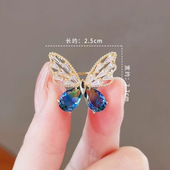 Blue Butterfly Brooch