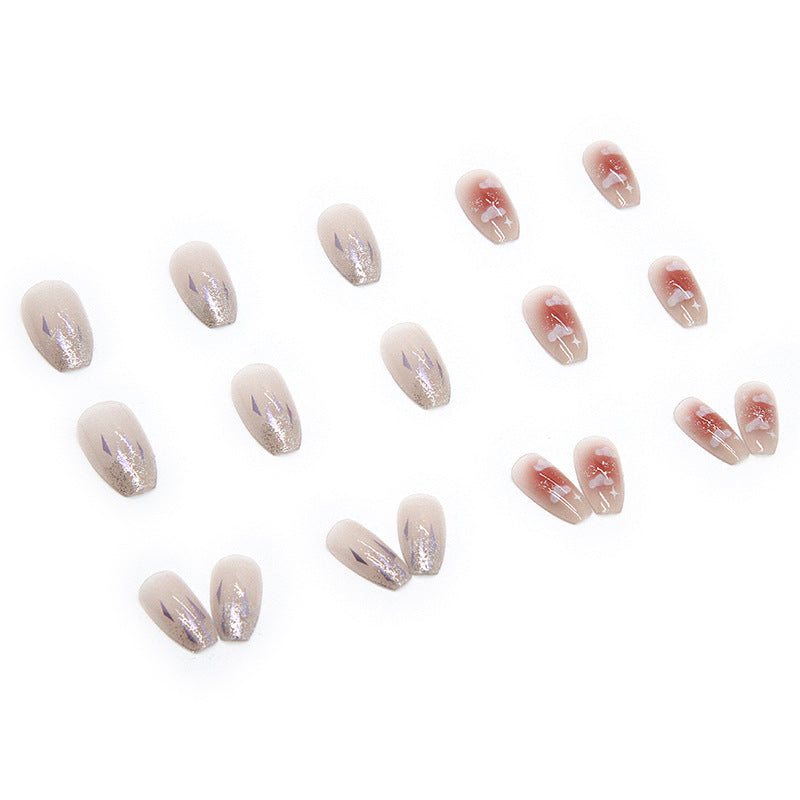 Ballet Nails, Ice Transparent Cloud Wearable Nail Stickers