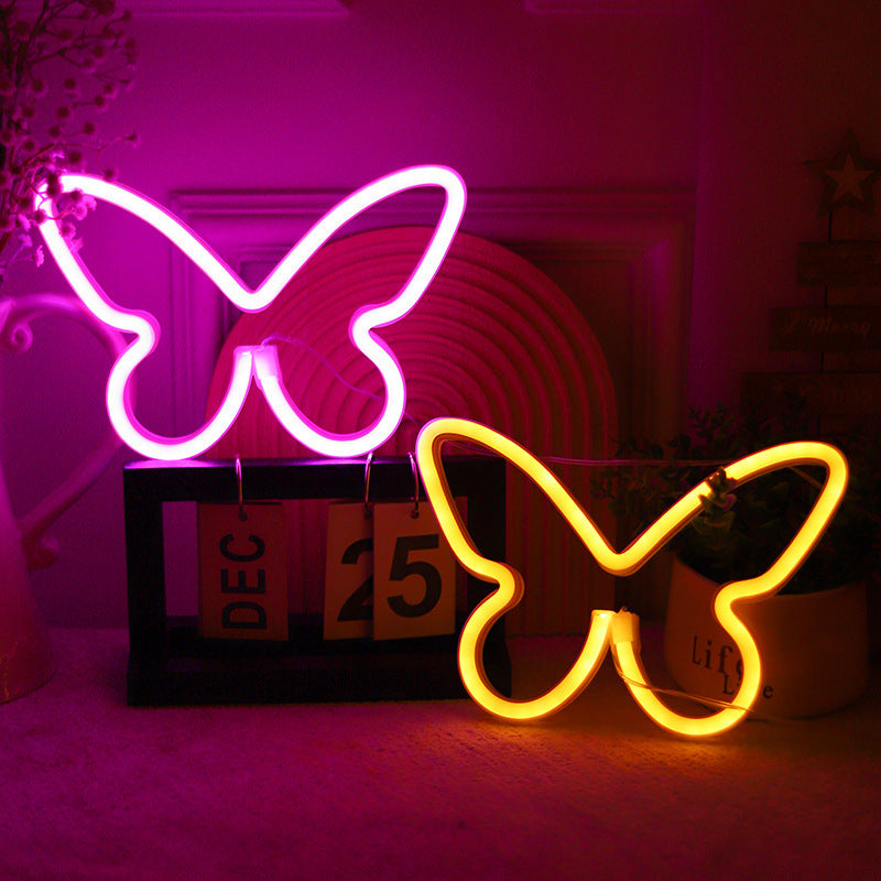 LED neon butterfly modeling light night light