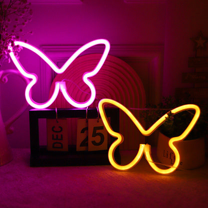 LED neon butterfly modeling light night light