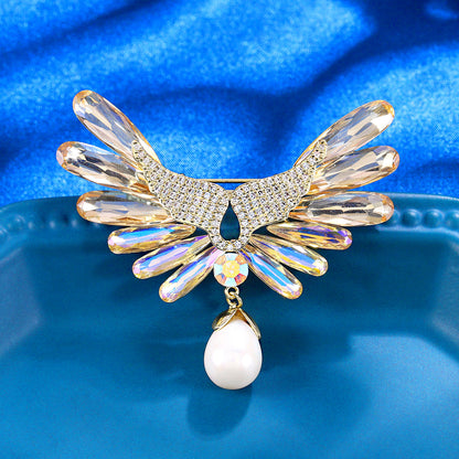 Crystal Flower Brooch Brooch Versatile